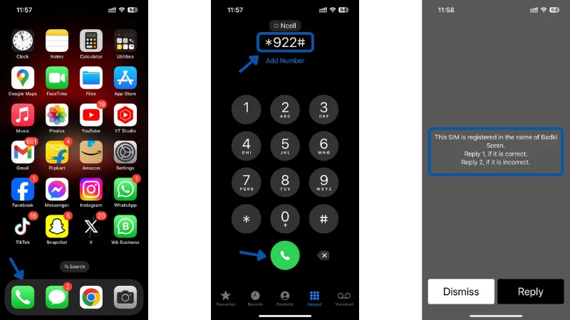 Check SIM Owner Name in NTC Using USSD Code